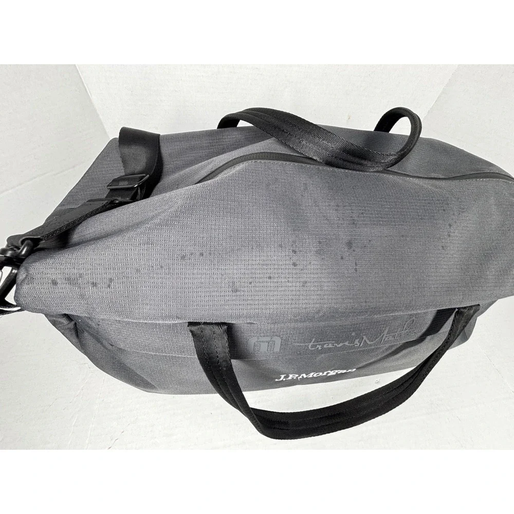 Travis Mathew Lateral Duffel Bag Graphite‎ Gray Weekender Travel J.P. Morgan